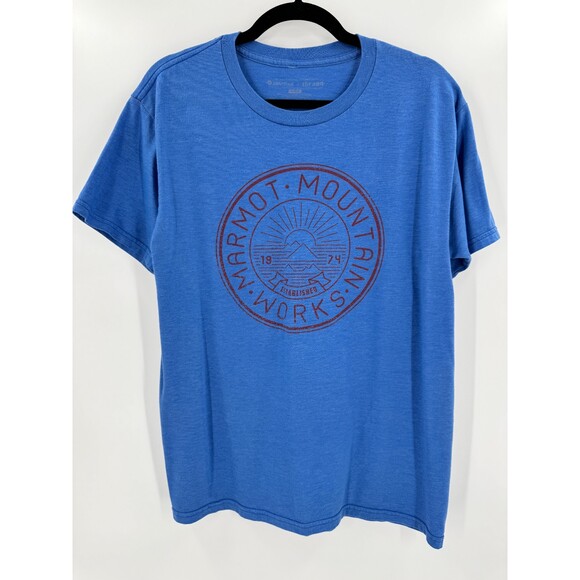 MARMOT x THREAD Blue Mountain Works Graphic T Shirt Size M - Picture 1 of 4